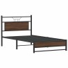 Cadre de lit sans matelas chêne marron 107x203 cm 