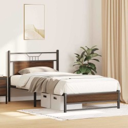 Cadre de lit sans matelas chêne marron 107x203 cm 