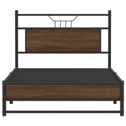 Cadre de lit sans matelas chêne marron 107x203 cm 