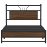 Cadre de lit sans matelas chêne marron 107x203 cm 