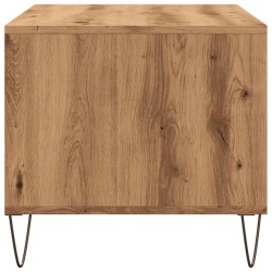 Table basse chêne artisanal 90x49x45 cm bois d'ingénierie 