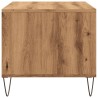 Table basse chêne artisanal 90x49x45 cm bois d'ingénierie 