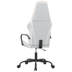 Chaise de jeu de massage rose et blanc similicuir 