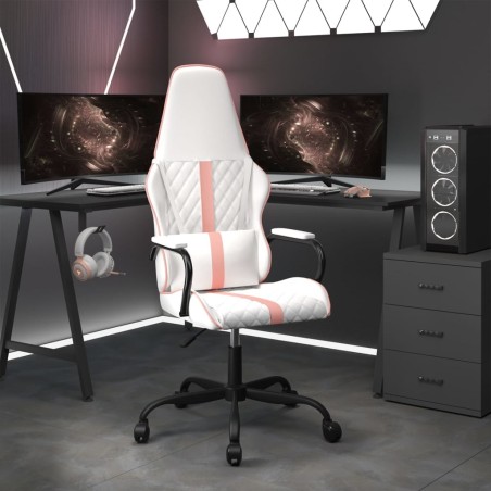 Chaise de jeu Blanc et rose Similicuir 