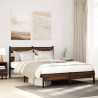 Cadre de lit sans matelas chêne marron 137x190 cm 