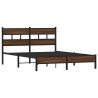 Cadre de lit sans matelas chêne marron 137x190 cm 