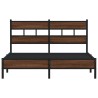Cadre de lit sans matelas chêne marron 137x190 cm 