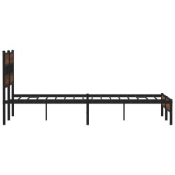 Cadre de lit sans matelas chêne marron 137x190 cm 