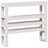 Tête de lit avec étagères blanc 100 cm bois massif de pin 