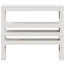 Tête de lit avec étagères blanc 100 cm bois massif de pin 