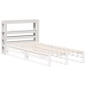 Tête de lit avec étagères blanc 100 cm bois massif de pin 