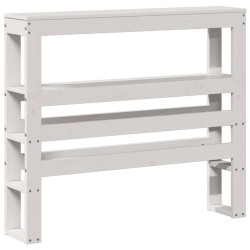 Tête de lit avec étagères blanc 100 cm bois massif de pin 