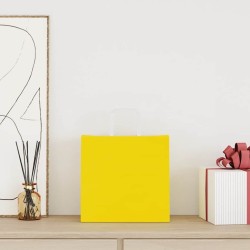 Sacs en papier 250 pcs avec poignées jaune 26x17x25 cm 