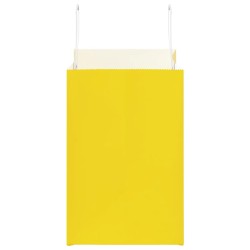Sacs en papier 250 pcs avec poignées jaune 26x17x25 cm 