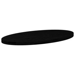 Dessus de table marron foncé 100x50x4cm bois chêne massif ovale 
