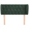 Tête de lit avec oreilles Vert foncé 103x23x78/88 cm Velours 