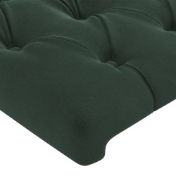 Tête de lit avec oreilles Vert foncé 103x23x78/88 cm Velours 