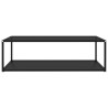 Table basse Noir 120x60x35 cm Verre trempé 