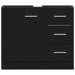 Armoire d'évier chêne noir 63x30x54 cm Bois d'ingénierie 