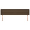 Tête de lit avec oreilles Marron Foncé 183x16x78/88 cm Tissu 
