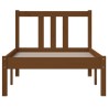 Cadre de lit sans matelas marron miel bois massif 75x190 cm 