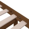 Cadre de lit sans matelas marron miel bois massif 75x190 cm 