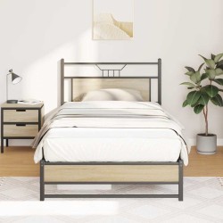 Cadre de lit sans matelas chêne sonoma 107x203 cm 