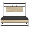 Cadre de lit sans matelas chêne sonoma 107x203 cm 