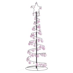 Sapin de Noël à LED avec boules 100 LED blanc chaud 150 cm 