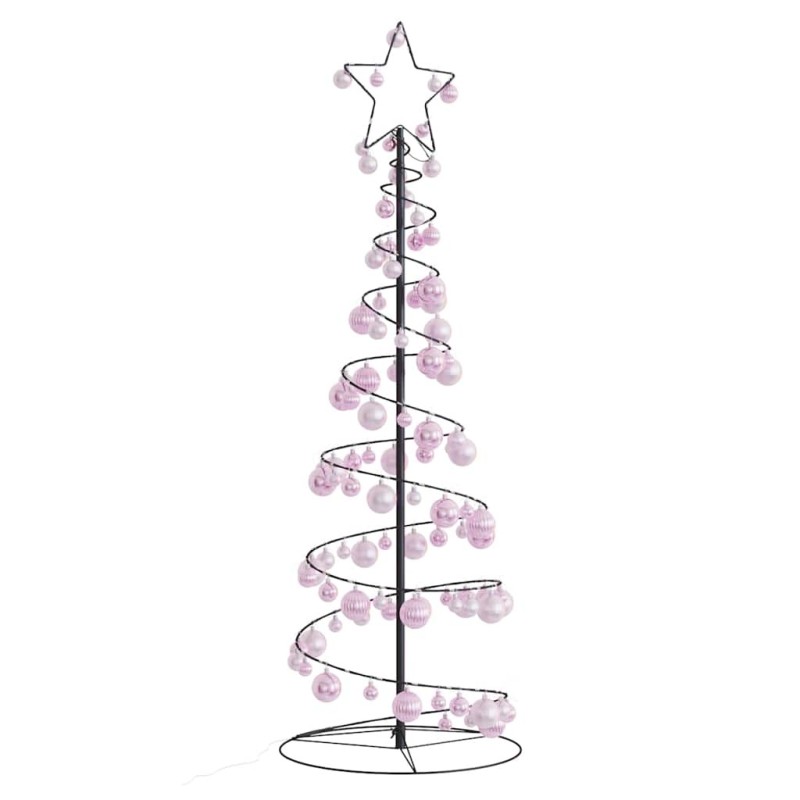 Sapin de Noël à LED avec boules 100 LED blanc chaud 150 cm 