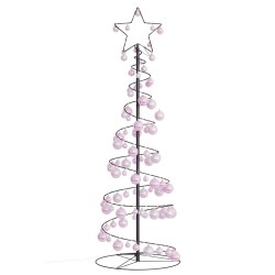 Sapin de Noël à LED avec boules 100 LED blanc chaud 150 cm 