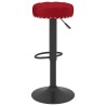 Tabourets de bar lot de 2 rouge bordeaux velours 