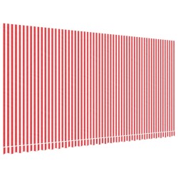 Tissu de remplacement pour auvent rayures rouges et blanches 
