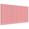 Tissu de remplacement pour auvent rayures rouges et blanches 