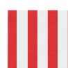 Tissu de remplacement pour auvent rayures rouges et blanches 