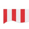 Tissu de remplacement pour auvent rayures rouges et blanches 