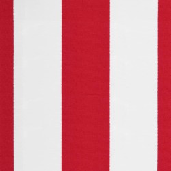 Tissu de remplacement pour auvent rayures rouges et blanches 