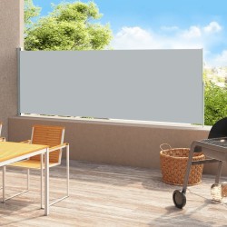 Auvent latéral rétractable de patio 180x500 cm Gris 