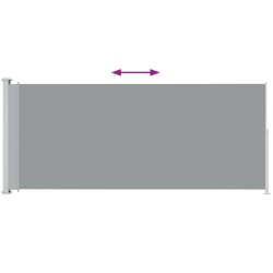 Auvent latéral rétractable de patio 180x500 cm Gris 