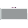 Auvent latéral rétractable de patio 180x500 cm Gris 