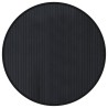 Tapis rond noir 60 cm bambou 