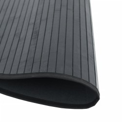 Tapis rond noir 60 cm bambou 