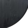 Tapis rond noir 60 cm bambou 