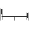 Cadre de lit métal sans matelas avec pied de lit noir 107x203cm 