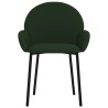 Chaises à manger lot de 2 Vert foncé Velours 