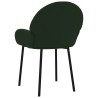 Chaises à manger lot de 2 Vert foncé Velours 