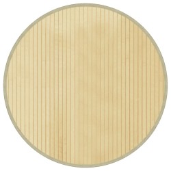 Tapis rond naturel clair 60 cm bambou 