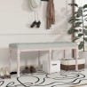Banc Gris clair 110x40x49 cm Velours 