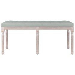 Banc Gris clair 110x40x49 cm Velours 