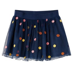 Jupe en tulle à pois pour enfants bleu marine 92 